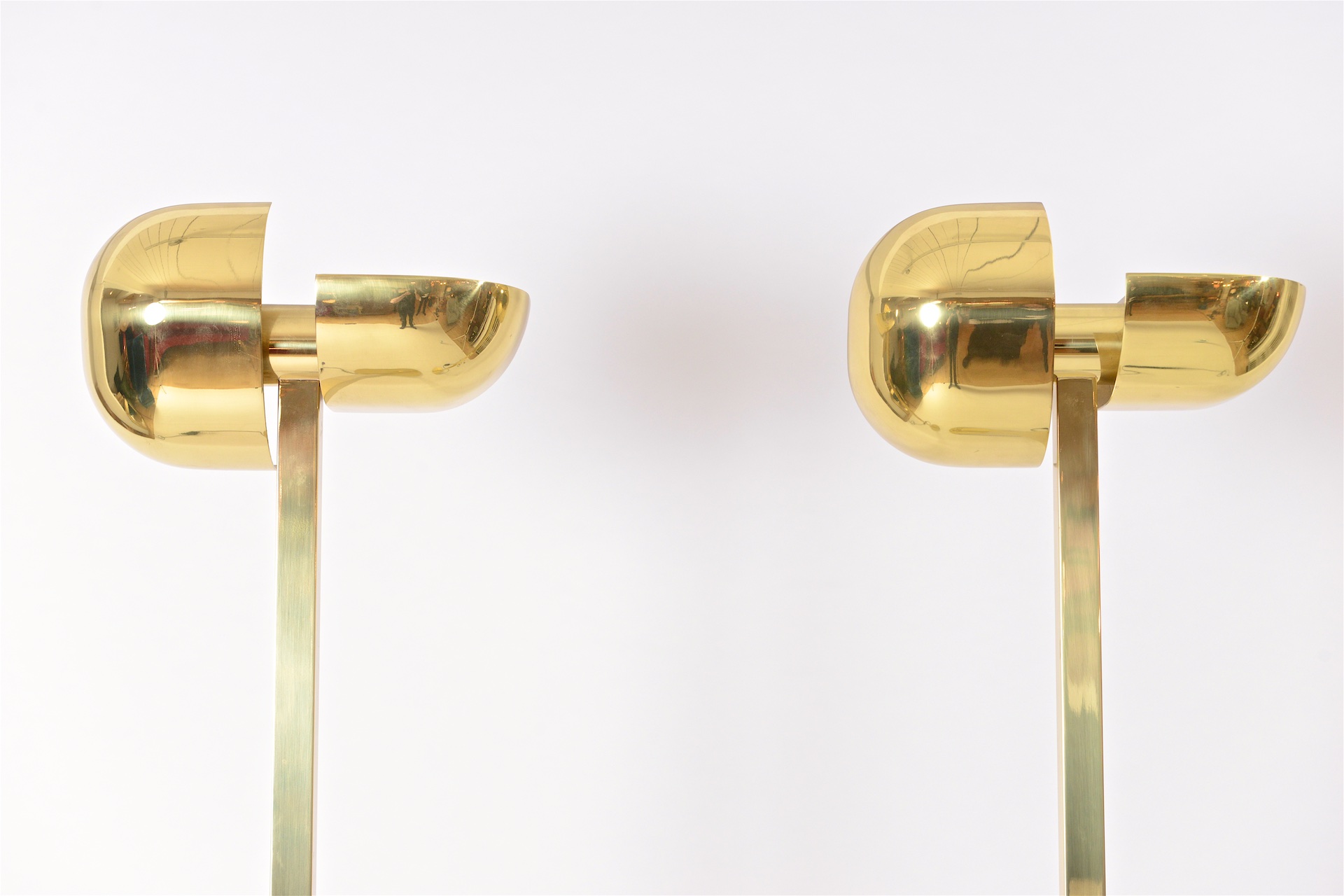 Pair of Brass Floor Lamps by Lumi, Italy , c.1970 • Cupio Gallery